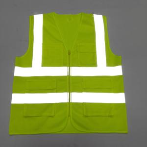 Chaleco de seguridad de alta visibilidad para correr, amarillo fluorescente, reflectante, transpirable, poliéster, impermeable, a prueba de polvo para el verano - Product Image 1