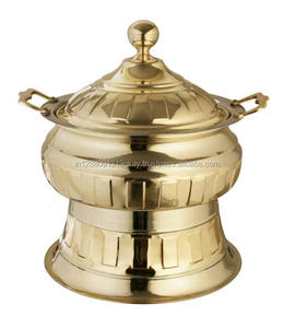 ชุดอุ่นอาหารจานร้อนจัดบุฟเฟ่ต์มีด้ามจับทองเหลืองสุดหรูในอินเดีย - Product Image 1