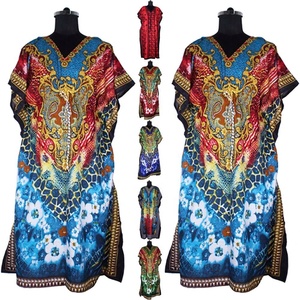 Nouveaux modèles de haute qualité meilleur prix sans manches femmes vêtements longs caftans 2025 main bloc imprimé caftan fait à la main indien Caftan - Product Image 1