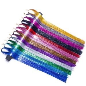 <span class=keywords><strong>Extension</strong></span> per Capelli Sintetici con Glitter 120cm 48 Pollici, Effetto Laser Arcobaleno per Ragazze e Feste - Product Image 1