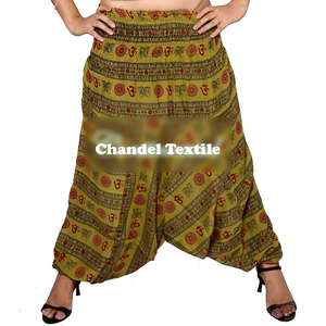 Unisex Harem Om pantalón holgado Gypsy Hippie Yoga pantalones Boho indio mujeres monos al por mayor algodón para primavera Afghani - Product Image 5