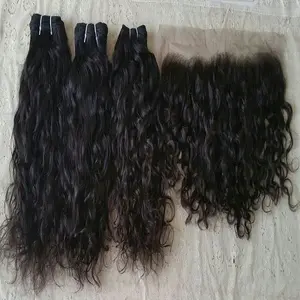 Extensión de cabello rizado indio, cabello Natural Remy indio sin procesar