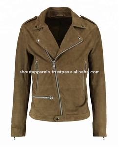 Blousons et manteaux de moto en cuir suédé véritable respirable de grande taille pour hommes à la mode vente en gros en vrac - Product Image 2