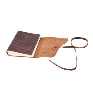 Antique Deckle Edge Leather Bound Hardcover Journal Notebook Handmade Sketchbook Sewing Binding Medium Unlined Daily Gift - Product Image 2