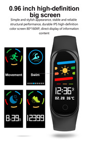 M3S Pulsera inteligente Pantalla a color IP67 Fitness Tracker presión arterial Monitor de ritmo cardíaco Banda inteligente - Product Image 5