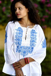 Ropa de fiesta India exclusiva, algodón, Kurti - Product Image 2