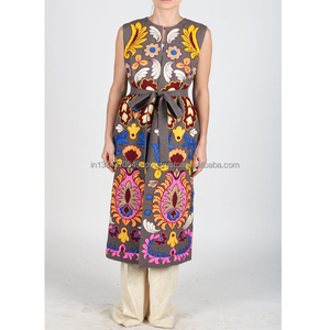 Manteau brodé pour femmes, veste longue Vintage Tribal bohémien, multi-couleurs, suzuki lourd, sans manches, taille libre, Style Banjara, veste tendance, nouvelle collection - Product Image 1