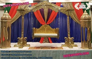Modern Indian Theme Fiber Paisley Stage <b>Props</b> for Wedding & <b>Party</b> LED Backdrop & Decorations Event Stage Backdrop Design USA - Product Image 2