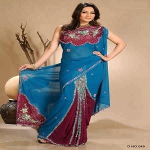 Ropa de fiesta de diseñador étnico, saree bordado indio, bollwood tradicional - Product Image 6