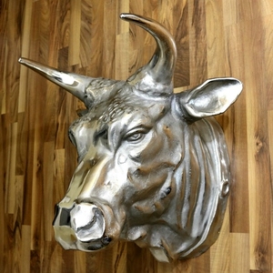 โลหะตกแต่งสัตว์ใบหน้าผนังศิลปะการออกแบบใหม่ล่าสุดสำหรับบ้านโรงแรมห้องนั่งเล่นผนังศิลปะประติมากรรมตกแต่ง - Product Image 4