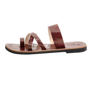 <b>Women</b> Genuine Leather Vintage <b>Flip</b> <b>Flop</b> Flat Sandal Slipper - Product Image 6