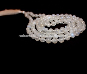 Collares Unisex de cuentas de piedra lunar de arcoíris borla de Yoga Mala con perla de diamante para ocasiones religiosas o fiestas regalo perfecto - Product Image 1