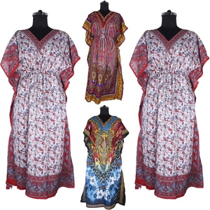 ชุดเดรสแขนกุดคอวีชายหาดยาว Kaftan - Product Image 2