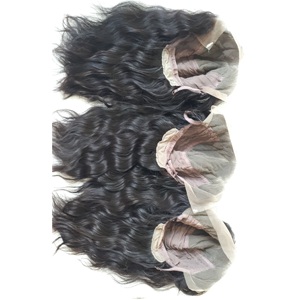 วิกผมจริงทรงยาวมีลูกไม้สีใสมีลอน - Product Image 3