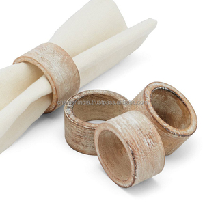 Anneau de serviette en métal blanchi écologique - Product Image 1