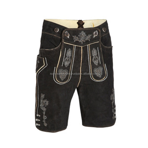 Pantalones Cortos Bávaros de Gamuza Marrón Estilo Tradicional, Lederhosen Alemán Clásico, Personalizados, de Alta Calidad, Genuinos, Bordados OEM - Product Image 1
