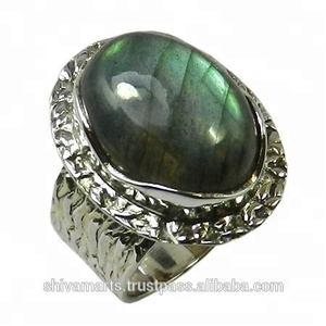 Bague en pierre précieuse labradorite naturelle faite à la main bijoux en argent sterling 925 bagues éternité vermeil fournisseurs et exportateurs - Product Image 2