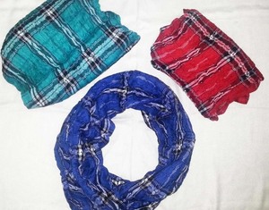 Bufanda infinita de invierno con estampado de logotipo personalizado, accesorios de moda para adultos, chal tradicional a cuadros - Product Image 2