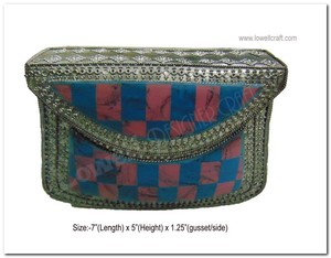 กระเป๋าคลัทช์สีเงินกล่องโลหะเรซิ่นชิปหินผู้หญิงถุงเย็นสุภาพสตรี - Product Image 2