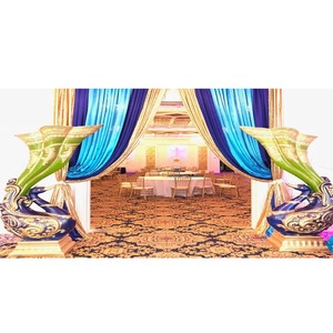 Statue de paon pour entrée de mariage, en Fiber de haute qualité, décoration pour porte de réception de mariage - Product Image 1