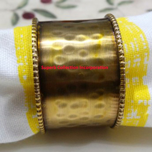 Bagues serviettes de table en argent, déco indien, pour table de mariage, en promotion, 12 pièces - Product Image 6