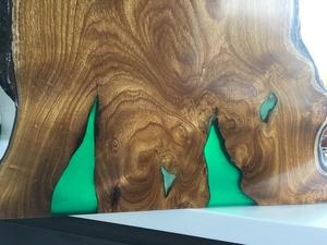 Indio resina epoxi río cascada estilo antiguo mesa de café - Product Image 4