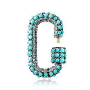 โรงงานราคา2020แบบดั้งเดิมธรรมชาติเทอร์คอยส์อัญมณี Carbine ล็อค Clasp หาผู้ผลิต - Product Image 2