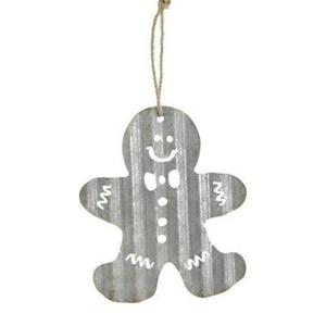 Adorno galvanizado en forma de hombre de jengibre - Product Image 1