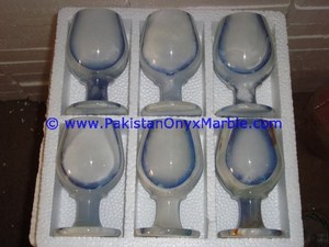 Verres à vin en onyx sculptés à la main, décoration élégante en pierre pour cadeaux pour les amateurs de vin - Product Image 2