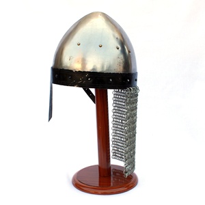 Alta calidad venta Medieval antiguas Vintage Camail Aventail Viking portátil casco con la nariz guardia SAIWH913 - Product Image 2