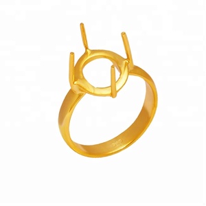 Juego de puntas de plata chapadas en oro amarillo hechas a mano de Plata de Ley 925, anillo para encontrar joyas para Unisex. Fabricación POR CDP. - Product Image 2