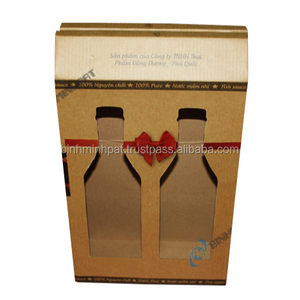 กล่องบรรจุภัณฑ์น้ำปลา2ขวดทำจากกระดาษแข็งลูกฟูกออกแบบได้ตามต้องการพร้อมด้ามจับกล่องพิมพ์ลายเป็นมิตรต่อสิ่งแวดล้อมสำหรับการจัดส่งและการแสดงสินค้าที่ปลอดภัย - Product Image 6