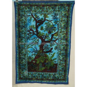 Colcha de Reina étnica india, tapiz de árbol de la vida, colcha decorativa para colgar en la pared, venta al por mayor, decoración impresa para el hogar - Product Image 3