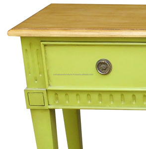 Console de meuble en bois massif au style vintage, couleur Kaki, pour le salon - Product Image 3