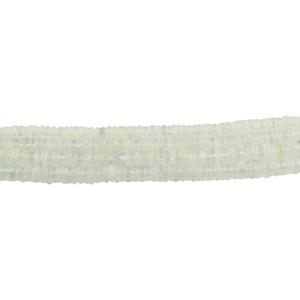 Piedra Lunar blanca, neumático liso, cuentas de agujero grande, piedras preciosas europeas - Product Image 3