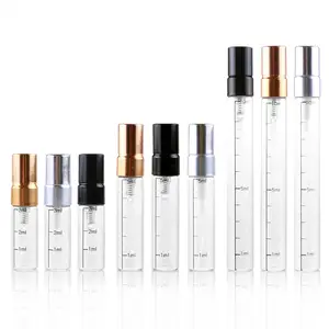 Hot selling crystal glass material 2ml 3ml 5ml refillable perfume bottle empty pocket spray bottle