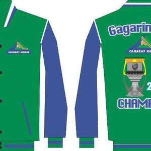 Veste universitaire en cuir de vache véritable pour hommes Style formel inspiré de l'équipe russe Respirant Design grande taille pour la saison d'hiver - Product Image 1