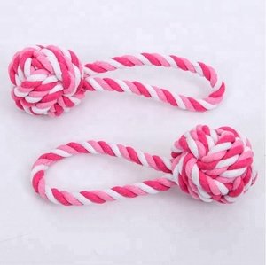 Nouveau design écologique petite corde de coton jouet pour animaux de compagnie balle souple jouet en gros pour chats chiens jeu de dentition en caoutchouc plastique - Product Image 6