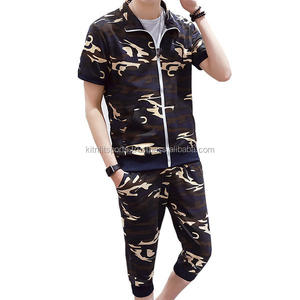 Ensemble de survêtement 2 pièces pour homme, respirant, antibactérien, tendance, avec logo personnalisé, t-shirt et short, idéal pour le jogging - Vente en gros - Product Image 5