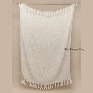 Manta de sofá de tela flameada hecha a mano India mantas al por mayor algodón tiro algodón al aire libre lanza algodón promocional - Product Image 3