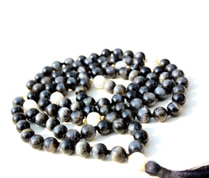 Falcon Eye fait à la main artiste indien colliers de perles de qualité supérieure perles Mala chaînes de perles pour Style religieux pour cadeaux - Product Image 4