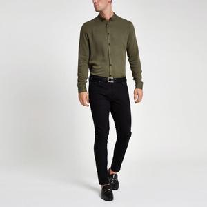 Chemise en coton pour homme, élégante, respirante, à manches longues, pour le bureau - Product Image 5