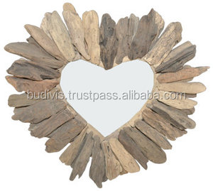 กระจกโบราณลายไม้ลอยน้ำสไตล์บาหลีสำหรับตกแต่ง - Product Image 6