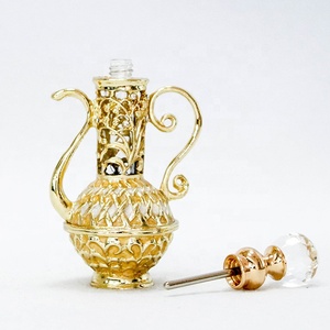 12ml 4ml Arabic vàng kim loại chai nước hoa chai thủy tinh tinh dầu bơm lại attar chai #5613 - Product Image 6