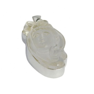 Pendentifs en pierres précieuses en cristal naturel Bijoux en argent sterling 925 faits à la main Bijoux fins Pendentifs et collier à breloques - Product Image 1