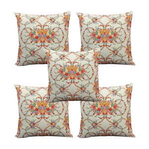 Low MOQ Floral <b>Christmas</b> Cushion <b>Cover</b> with Plant Pattern Square Shape for Home Use in Bedroom Living Room for New Year's Decor - Product Image 1