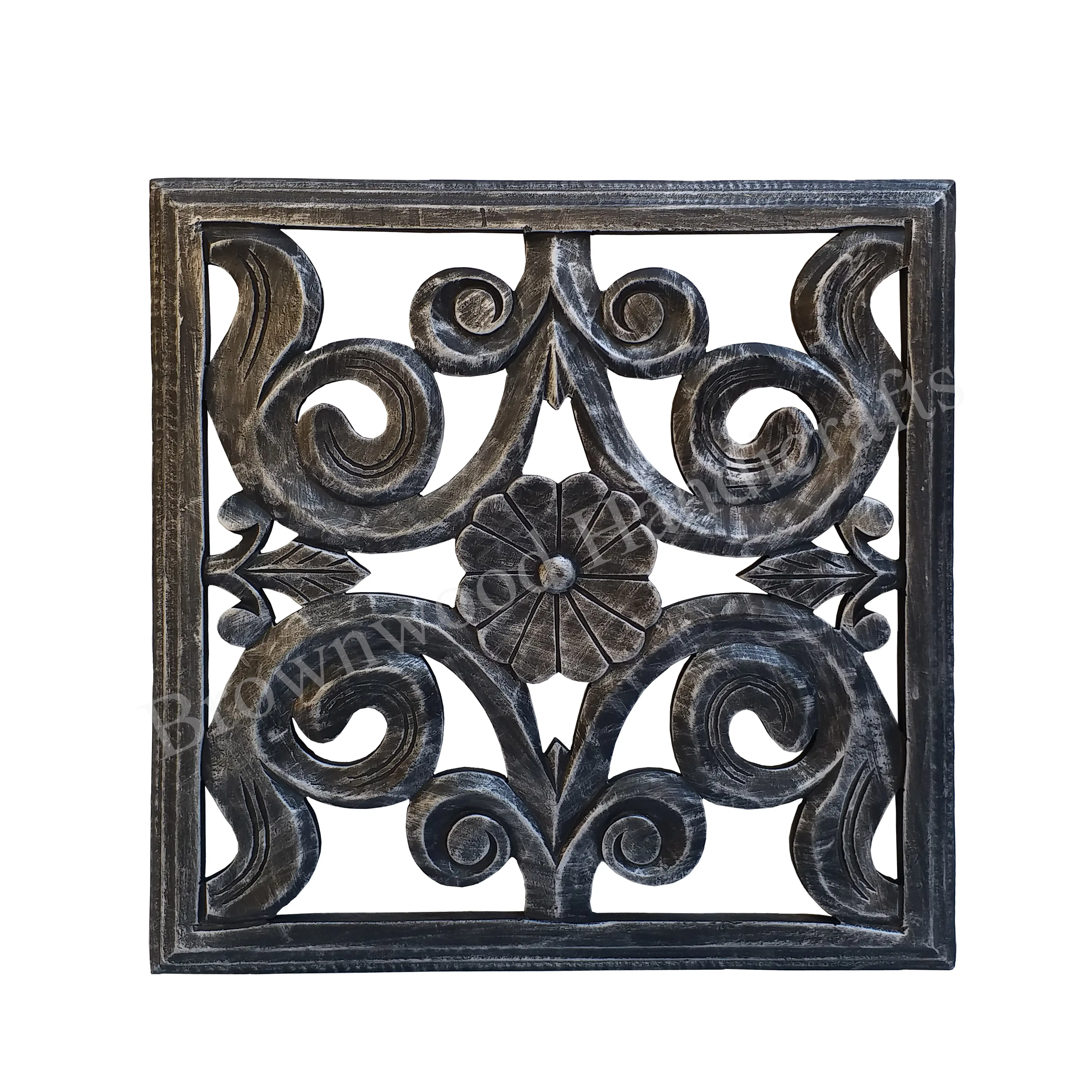 Elegante pannello decorativo da parete in legno MDF intagliato a mano perfetto per la decorazione della parete dell'ufficio e della casa dal produttore ed esportatore indiano