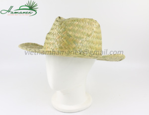 Sombrero de paja de Panamá bordado de hierba de mar verde Natural, patrón a cuadros, cuerda de cinta, accesorio ecológico Unisex para adultos - Product Image 3