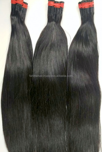 Cabello indonesio con puntas en I, liso natural, 100% cabello humano Remy, todos los colores, color personalizado, de una sola capa. - Product Image 5