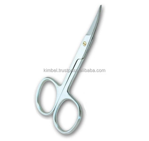 Venta al por mayor profesional curvo de acero inoxidable belleza cutícula tijeras manicura 9 cm bajo su propio logotipo - Product Image 1